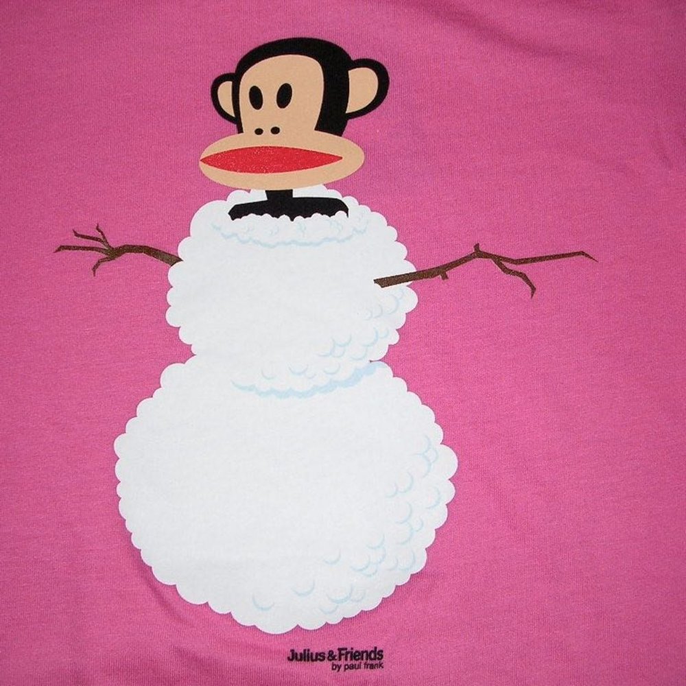 GENUINE PAUL FRANK SNOW BUDDY JULIUS T-SHIRT PINK